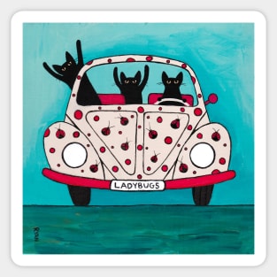 The Ladybug Road Trip Sticker